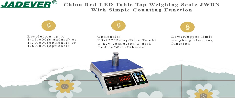 Balance JWRN de dessus de Tableau de LED rouge de la Chine avec la fonction de compte simple