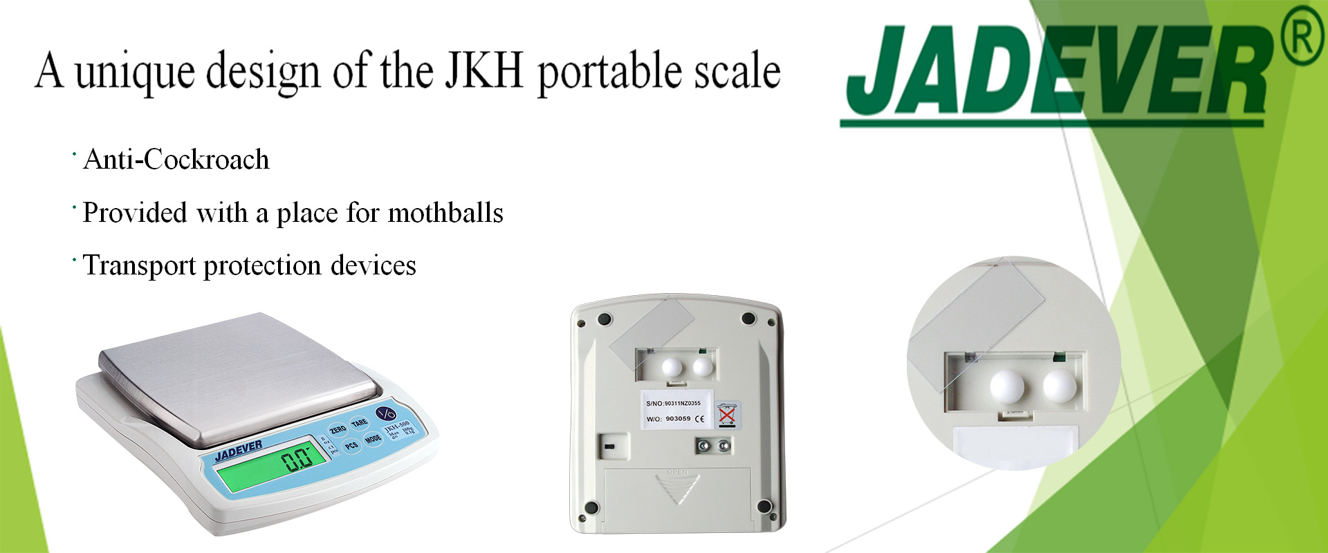 Une conception unique de la balance portable JKH
