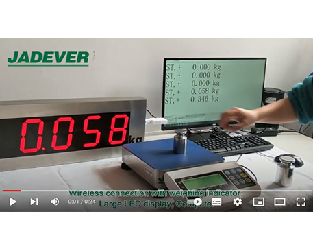 La balance jadever se connecte à l'affichage à distance et au PC en même temps