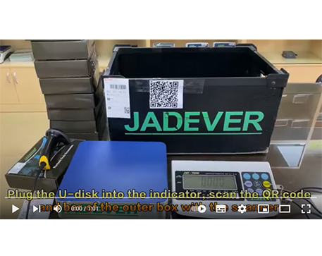 indicateur jadever JWI-700C enregistrer les données de pesée dans le disque U en groupes avec lecteur de codes à barres