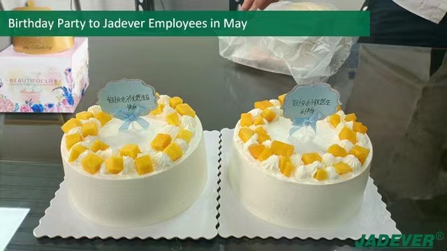 fête d'anniversaire pour les employés de JADEVER en mai
